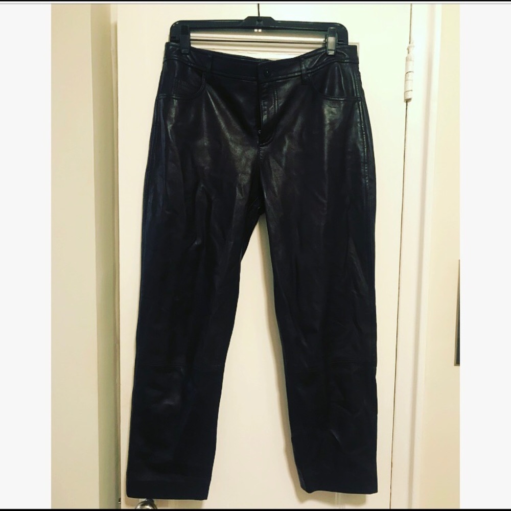 Club Monaco Collection Cropped Leather Culotte